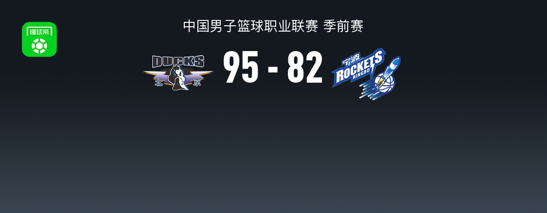 CBA战报：北京95-82宁波，弗兰科-米勒20分
